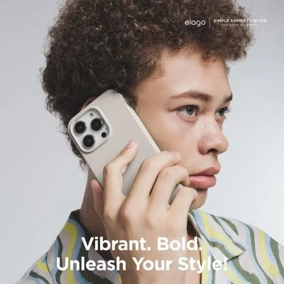 Cover Iphone 15 Pro Max Magsafe Silicone Elago - Stone